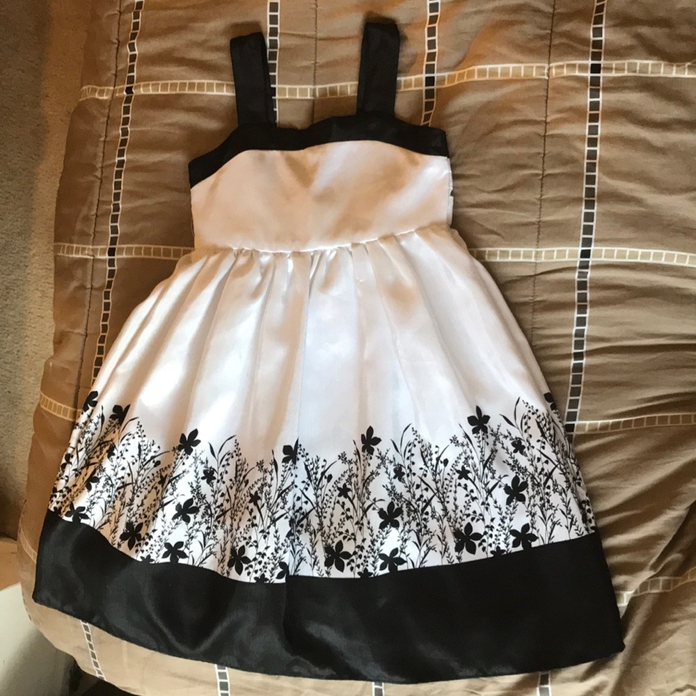 Black and white formal dress